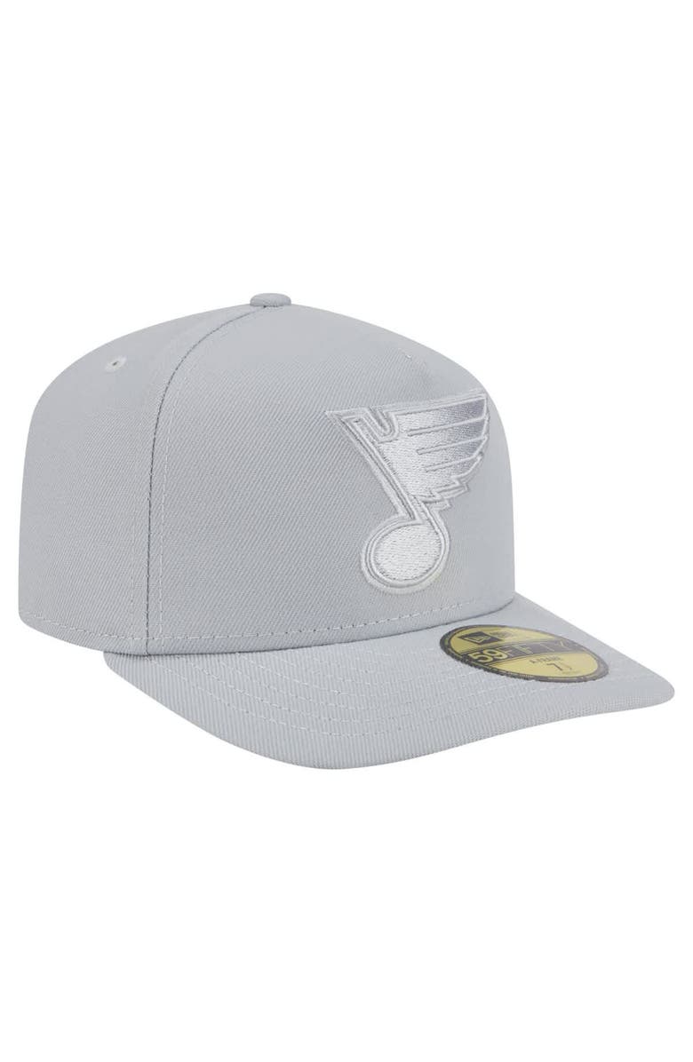 New Era Men's New Era Gray St. Louis Blues Color Pack A-Frame 59FIFTY Fitted Hat, Alternate, color, 