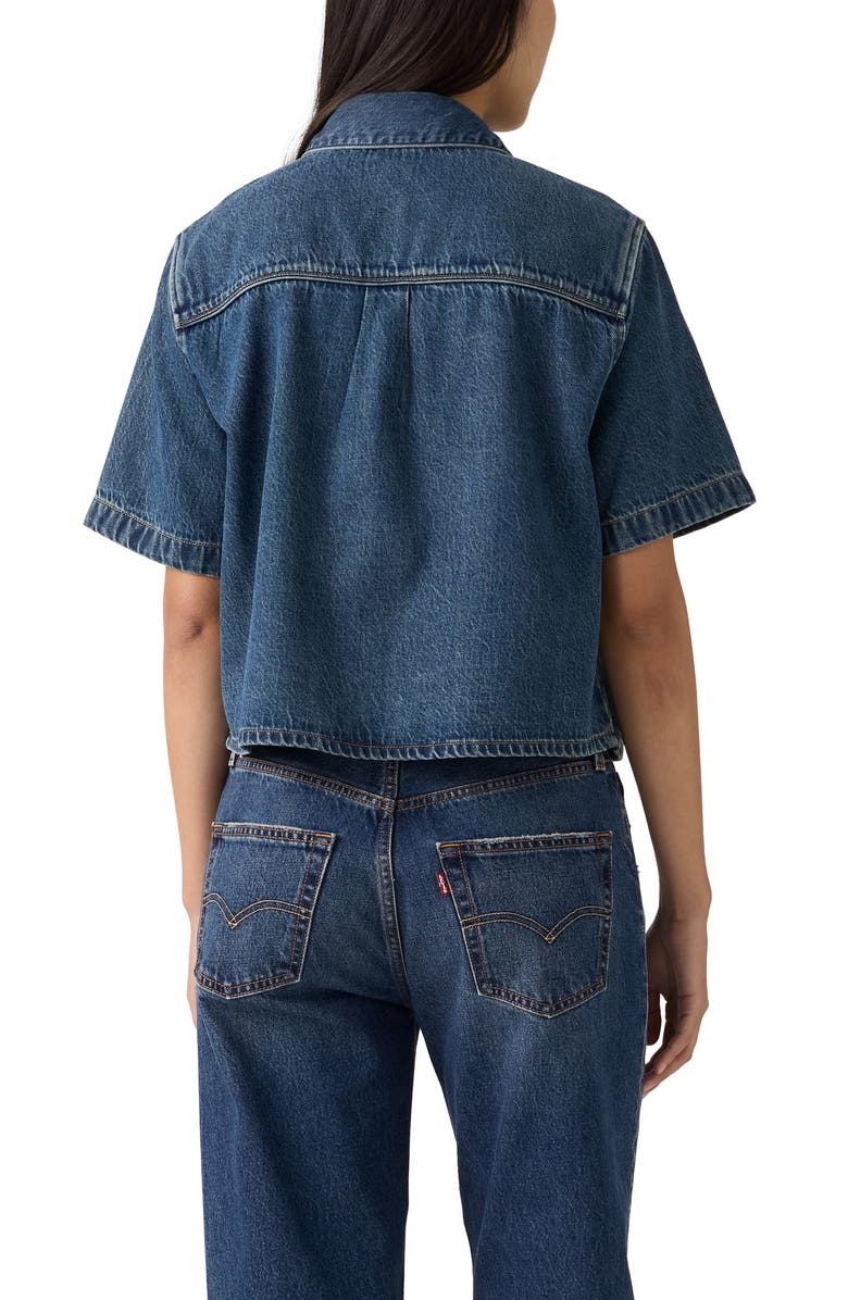 Levi's Logan Short Sleeve Denim Snap-Up Shirt, Alternate, color, Tencel Tinted Times