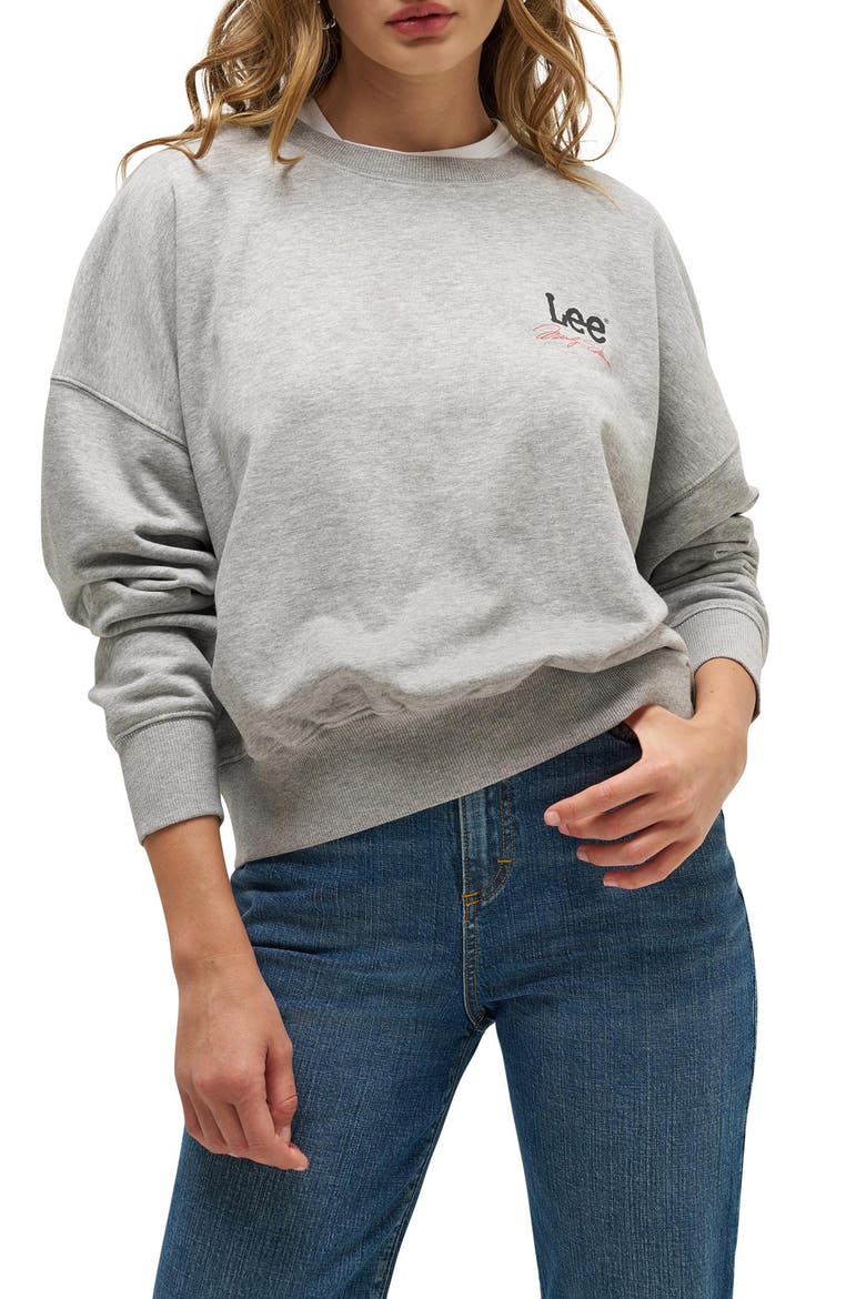 Graphic Sweatshirt, Main, color, HEATHER GREY