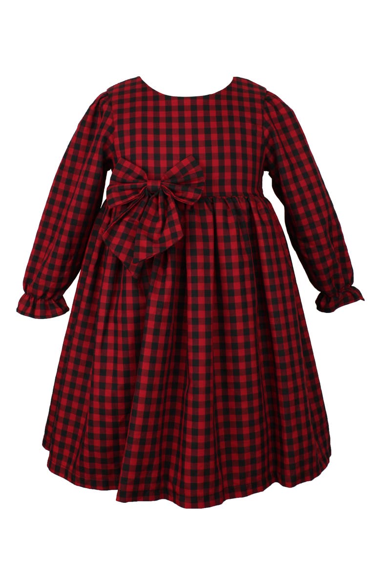 Popatu Check Long Sleeve Dress, Main, color, 