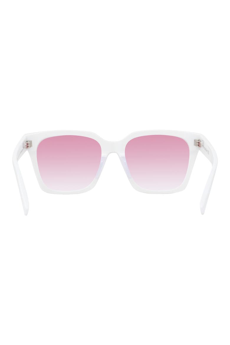 56mm Day Square Sunglasses, Alternate, color, White/Violet