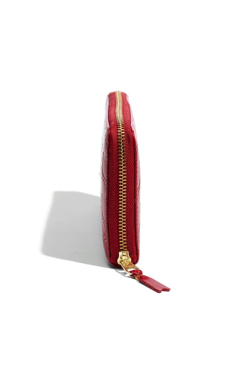 Comme des Garçons Continental Long Wallet, Alternate, color, Clover/ Red