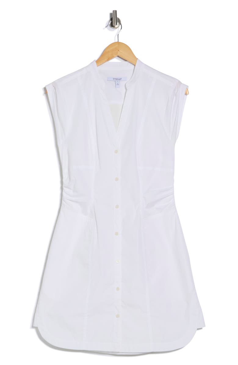 Derek Lam 10 Crosby Elyse Short Sleeve Tiered Cotton Shirtdress, Alternate, color, White