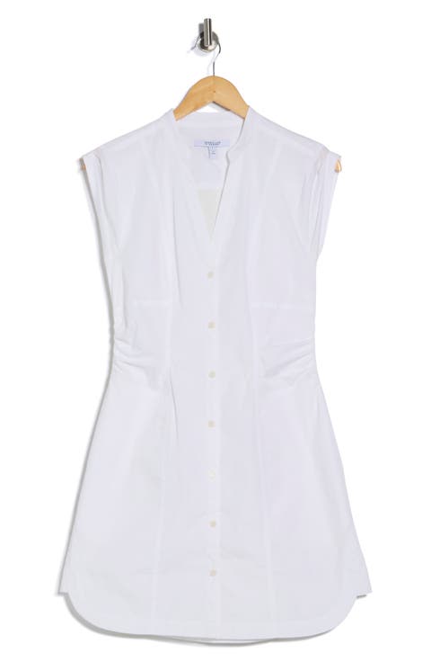 Elyse Short Sleeve Tiered Cotton Shirtdress