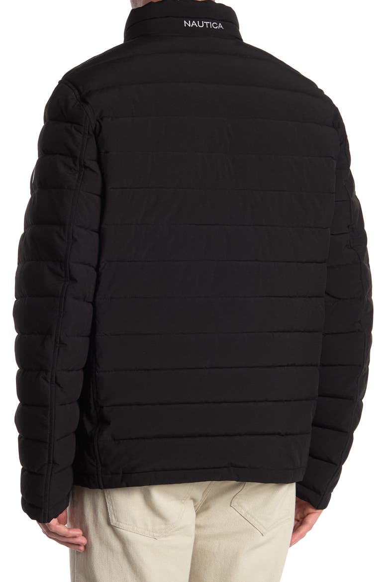 Reversible Zip Front Puffer Jacket, Alternate, color, BLACK/ HTR GREY CAMO