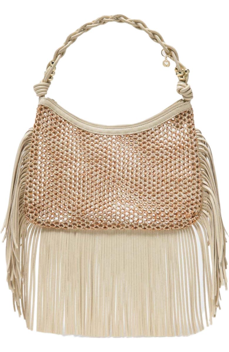 maje Hobo net bag, Alternate, color, Nude