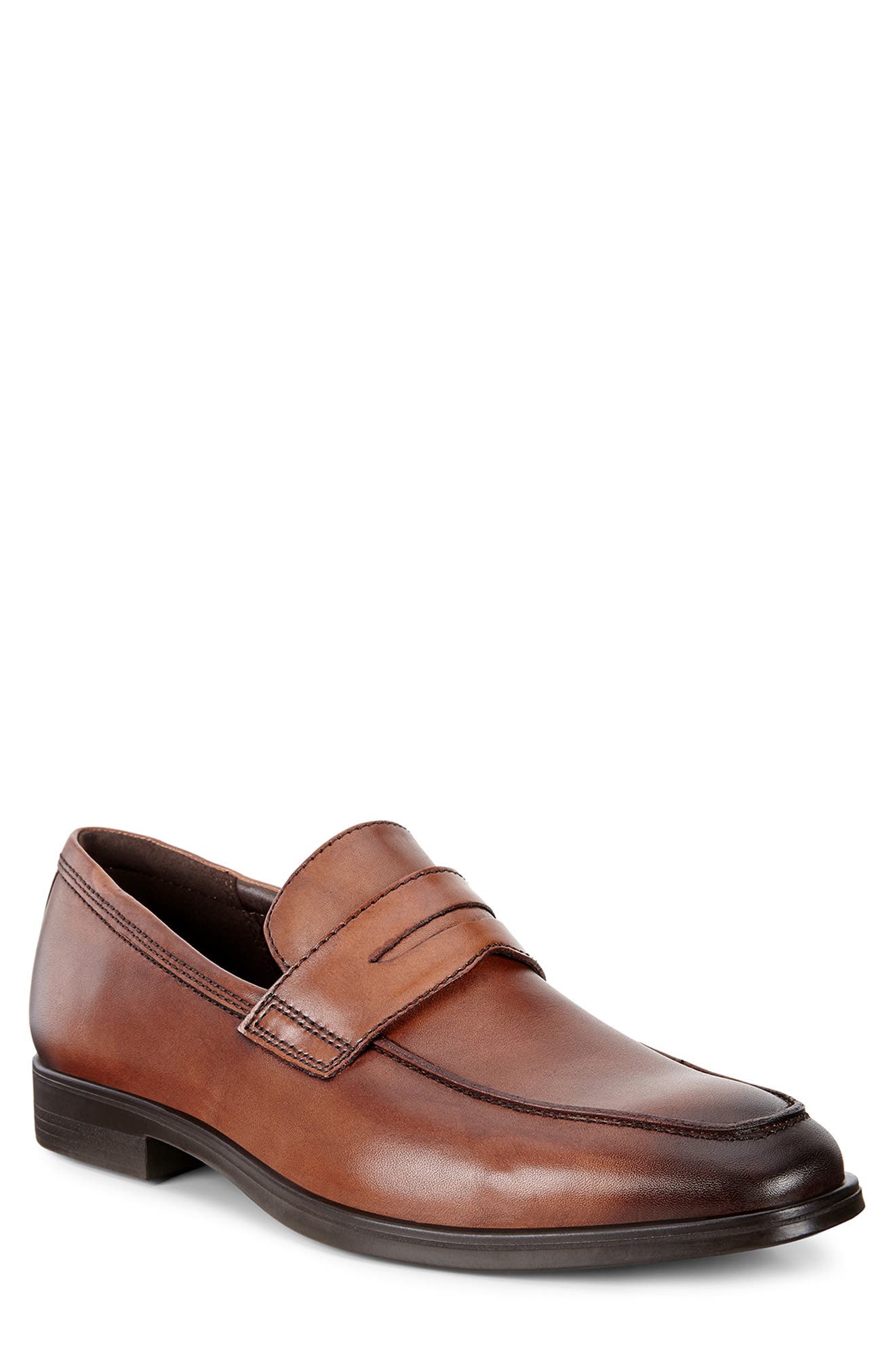 Melbourne Penny Loafer, Main, color, AMBER LEATHER