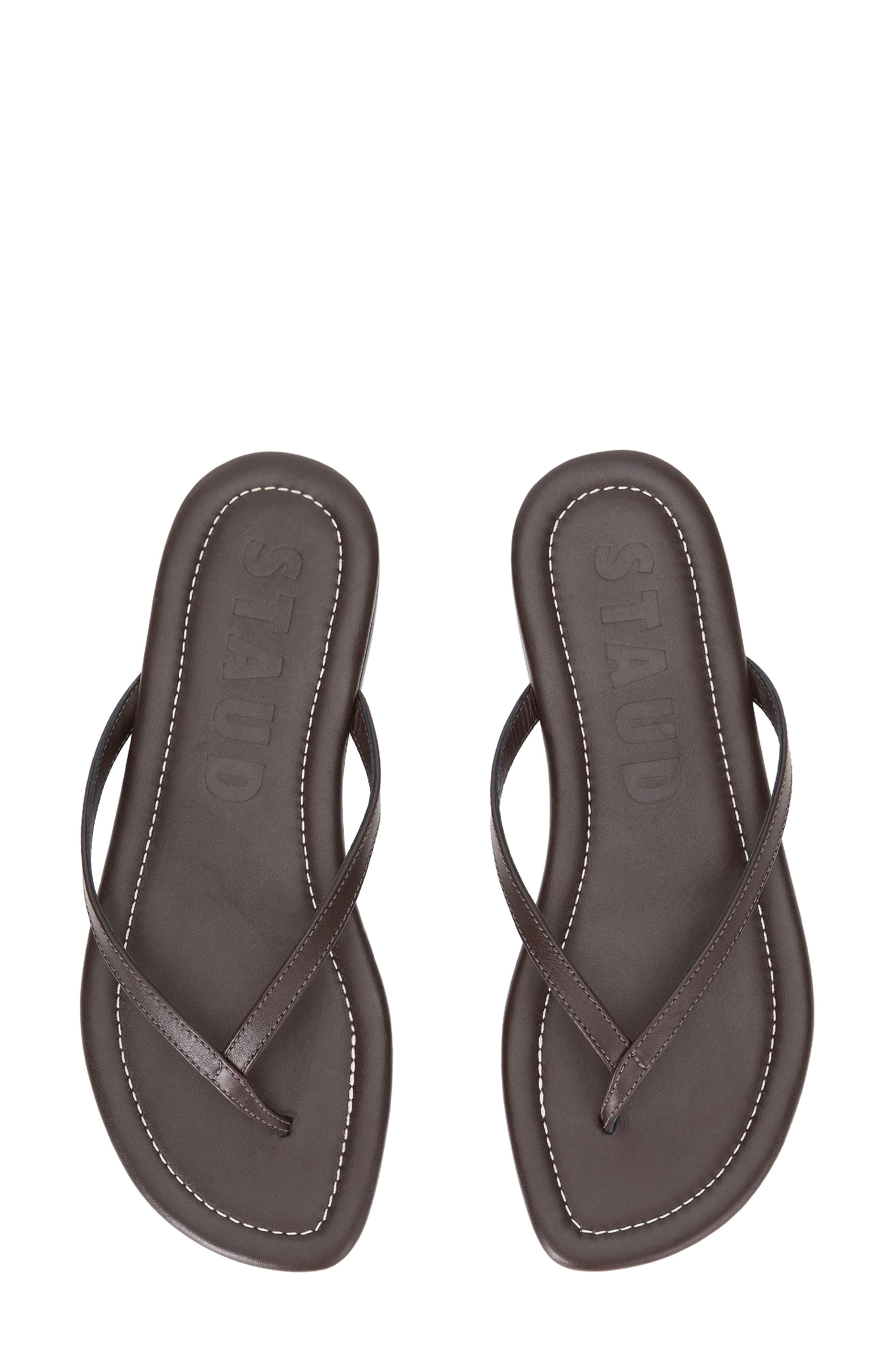 STAUD Freja Thong Slide Sandal, Alternate, color, Espresso