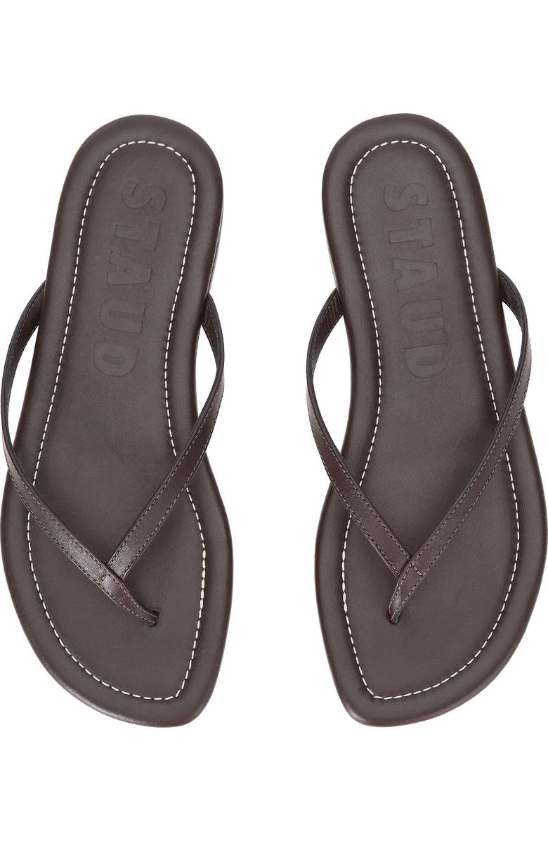 STAUD Freja Thong Slide Sandal, Alternate, color, Espresso
