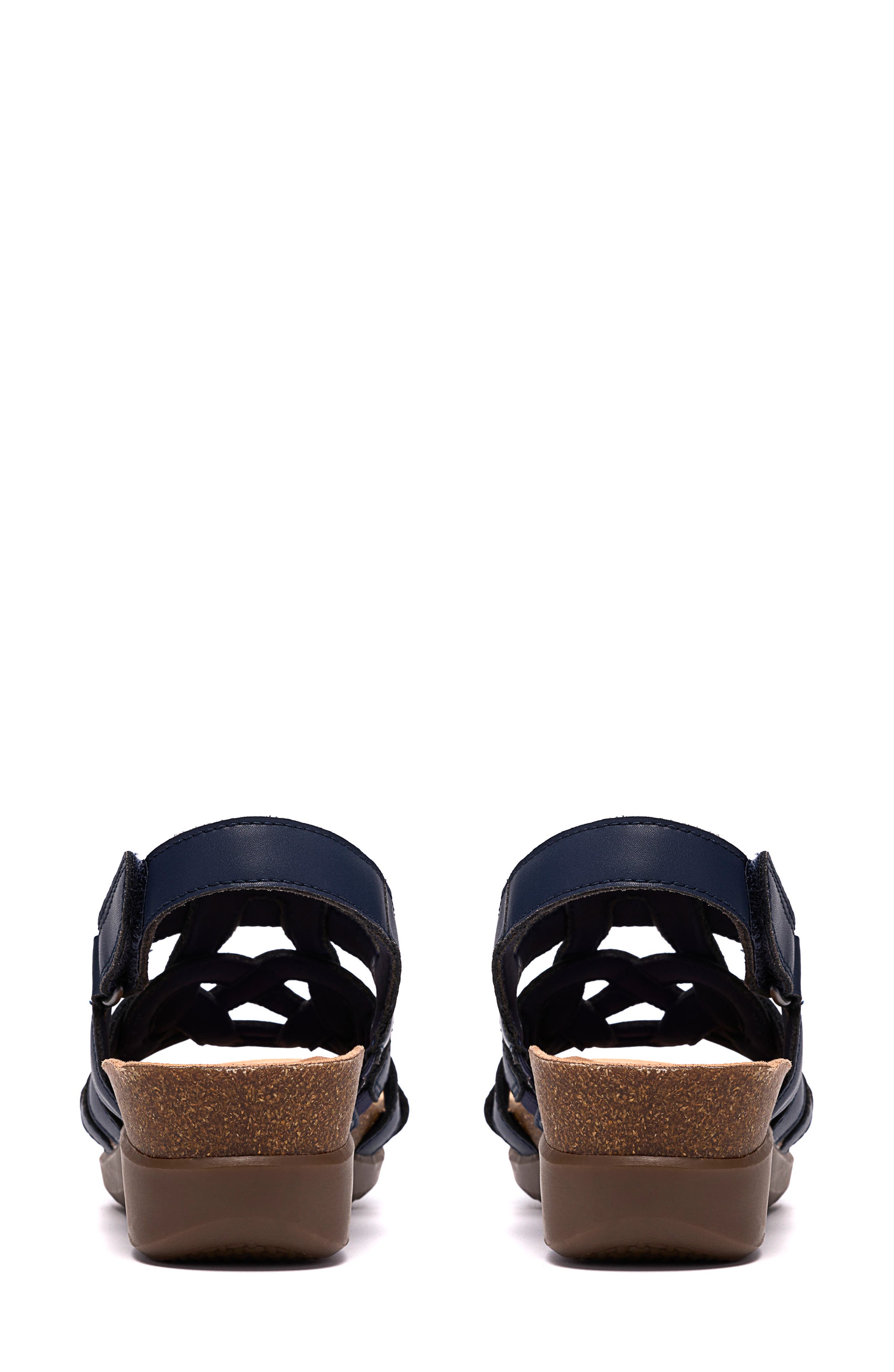 Calenne Gracie Wedge Sandal, Alternate, color, NAVY COMBO