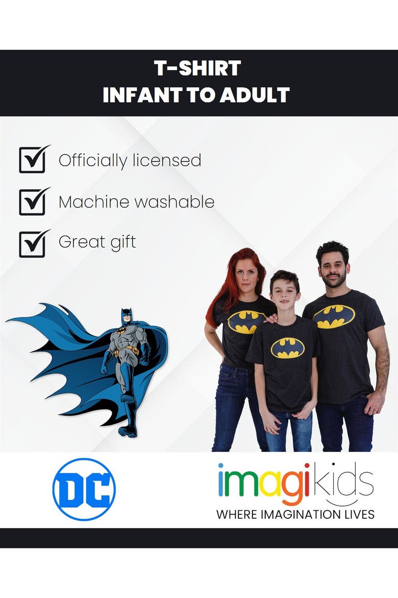 Justice League T-Shirt, Alternate, color, Batman Charcoal