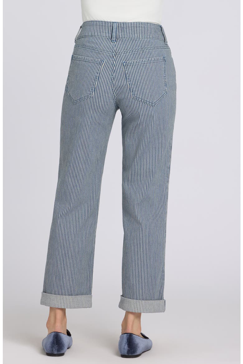 Bailey Stripe High Waist Crop Relaxed Straight Leg Jeans, Alternate, color, MALAGA STRIPE