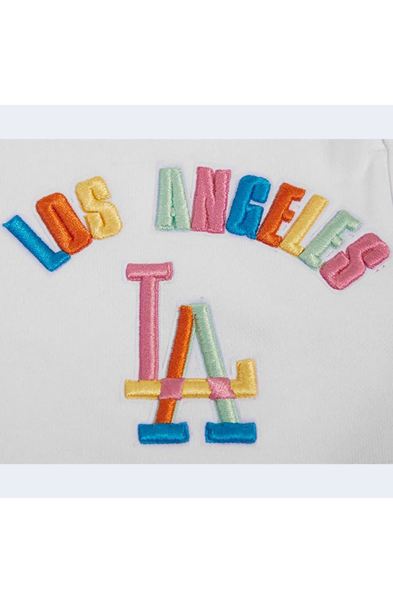 PRO STANDARD Women's Pro Standard White Los Angeles Dodgers Washed Neon Shorts, Alternate, color, White