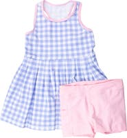 RuffleButts Girls UPF50+ Active Dress & Bike Short Set