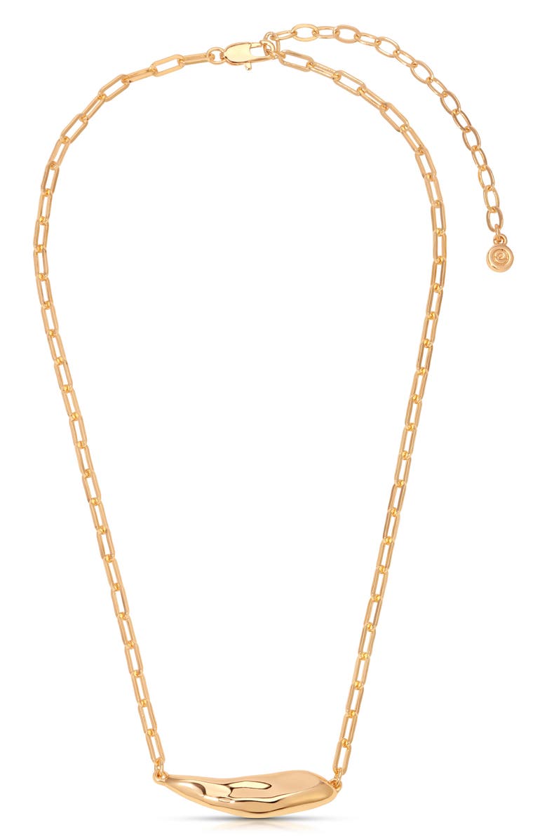 Ettika Metallic Flow Pendant Necklace, Alternate, color, Gold
