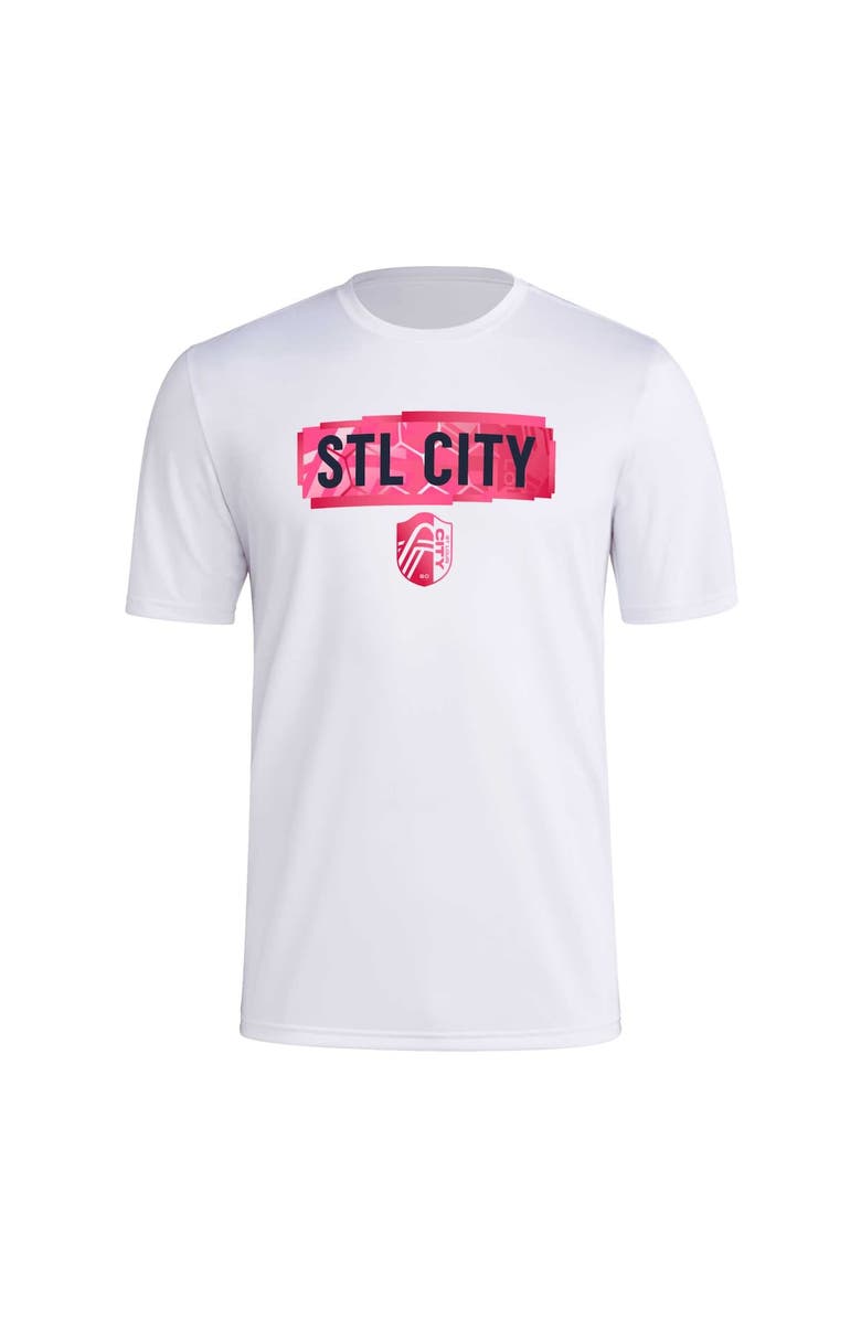 adidas Men's adidas White St. Louis City SC Local Pop AEROREADY T-Shirt, Alternate, color, White