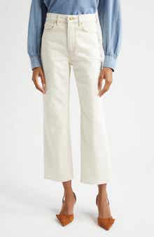 Veronica Beard Dylan High Waist Ankle Relaxed Straight Leg Jeans