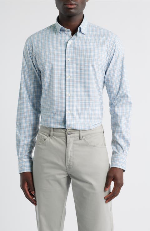 Ferdinand Plaid Performance Button-Up Shirt