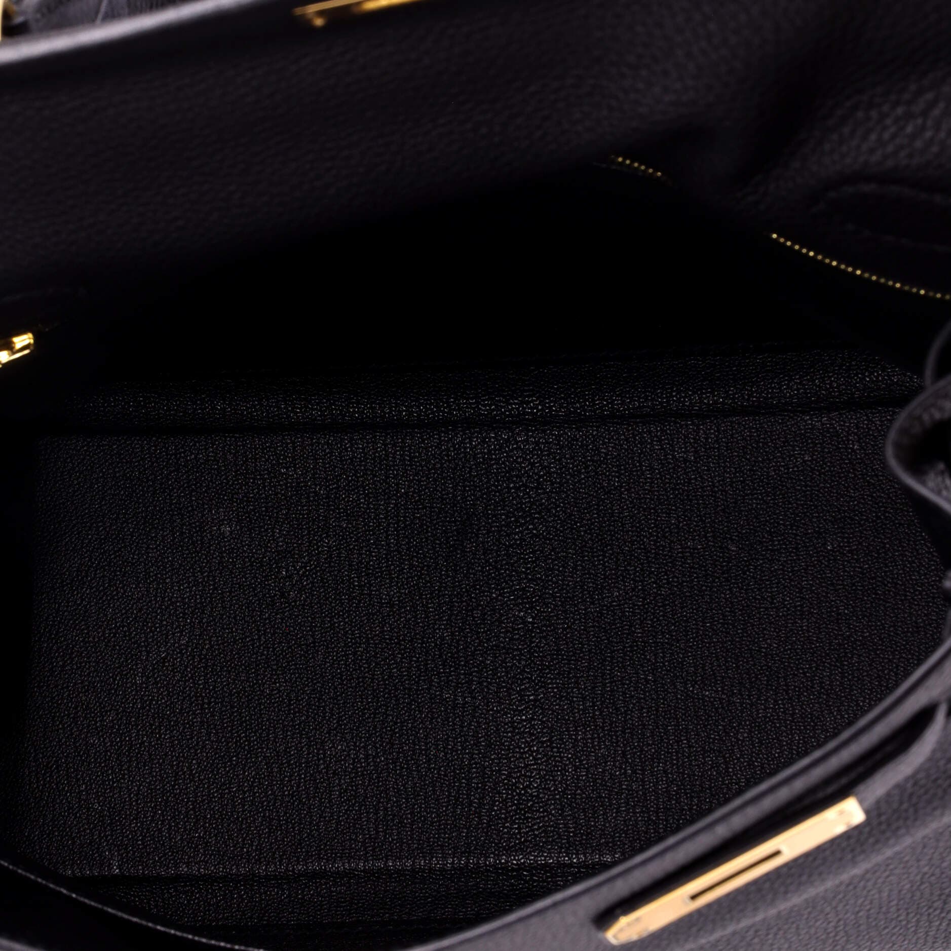 Pre-Owned Hermes Kelly Handbag Black Togo with Gold Hardware 28, Alternate, color, Noir