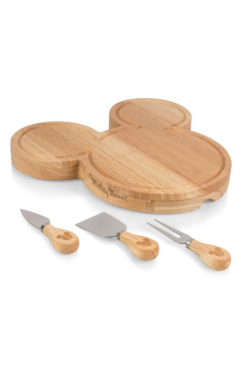 Picnic Time Disney - Mickey Mouse 4-Piece Cheese Board Set, Alternate, color, 