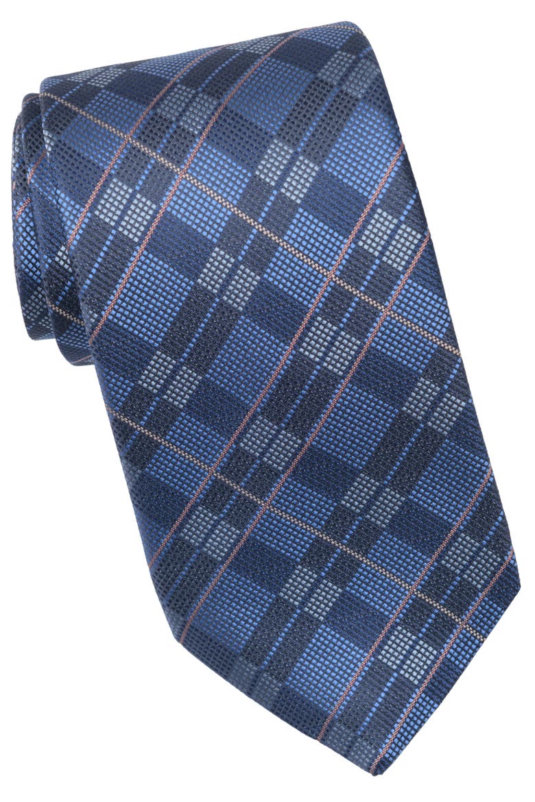 Moscato - Extra Long Silk Jacquard Tie for Men, Alternate, color, Dark Blue