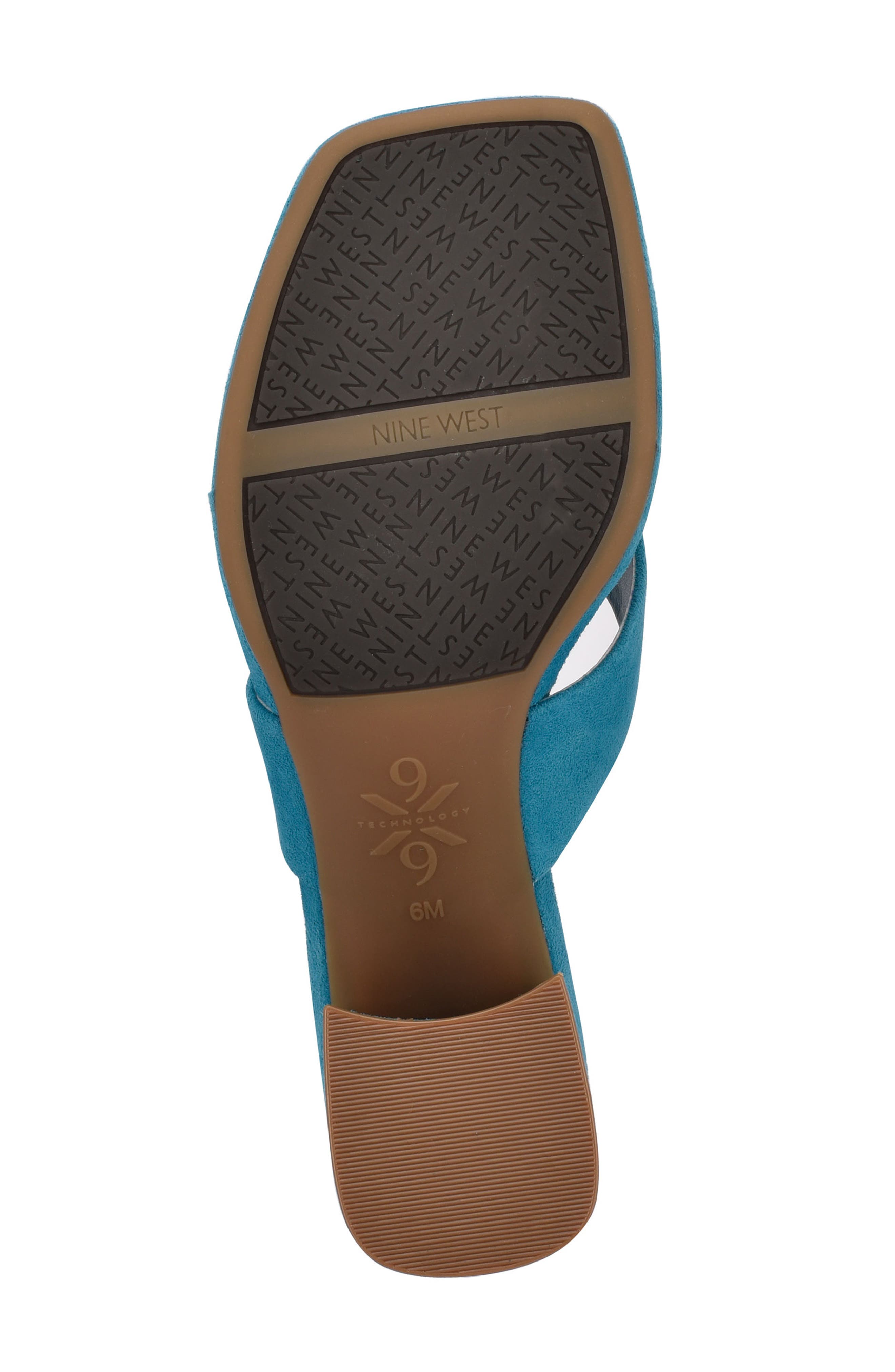Gelina Slide Sandal, Alternate, color, TEAL SUEDE