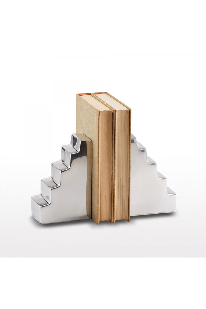 Stair Bookend Pair, Main, color, Silver