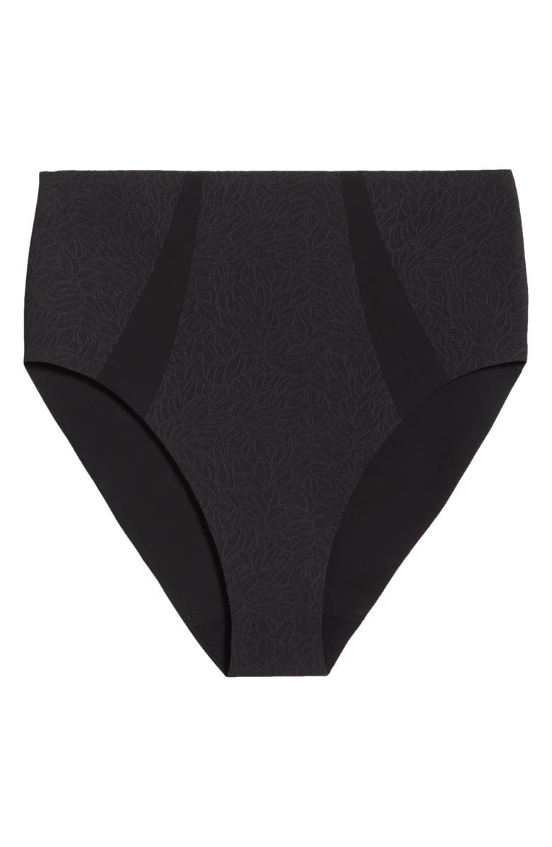 Chantelle Lingerie Pure Lace High Waist Support Briefs, Alternate, color, Black