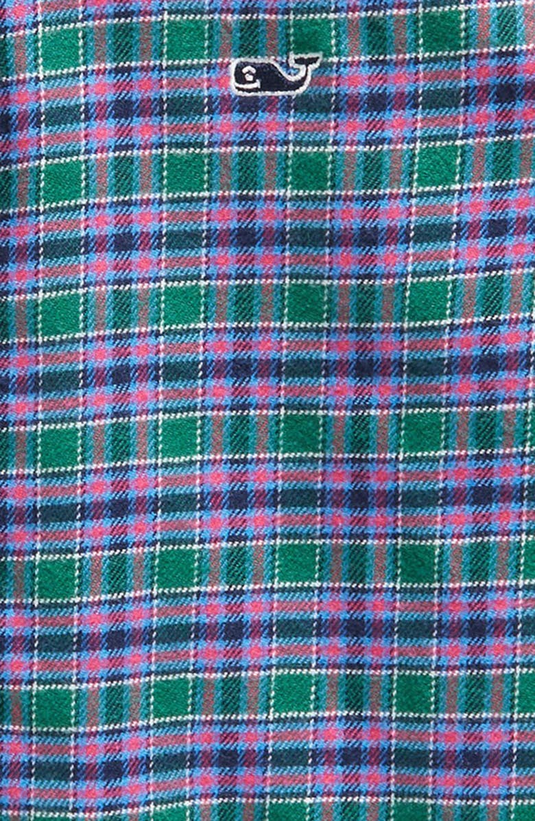vineyard vines Kids' Check Cotton Stretch Flannel Button-Down Shirt, Alternate, color, 