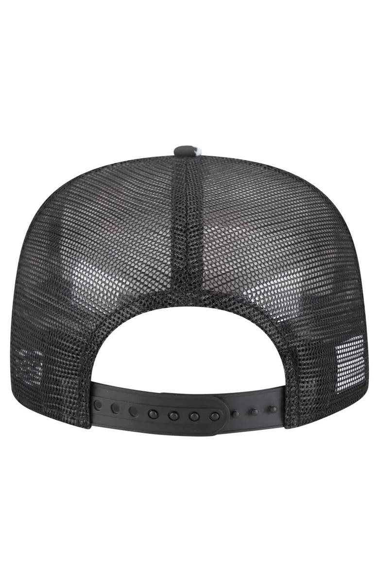 New Era Men's New Era Black San Francisco Giants Adventure Pattern Golfer Trucker Snapback Hat, Alternate, color, 