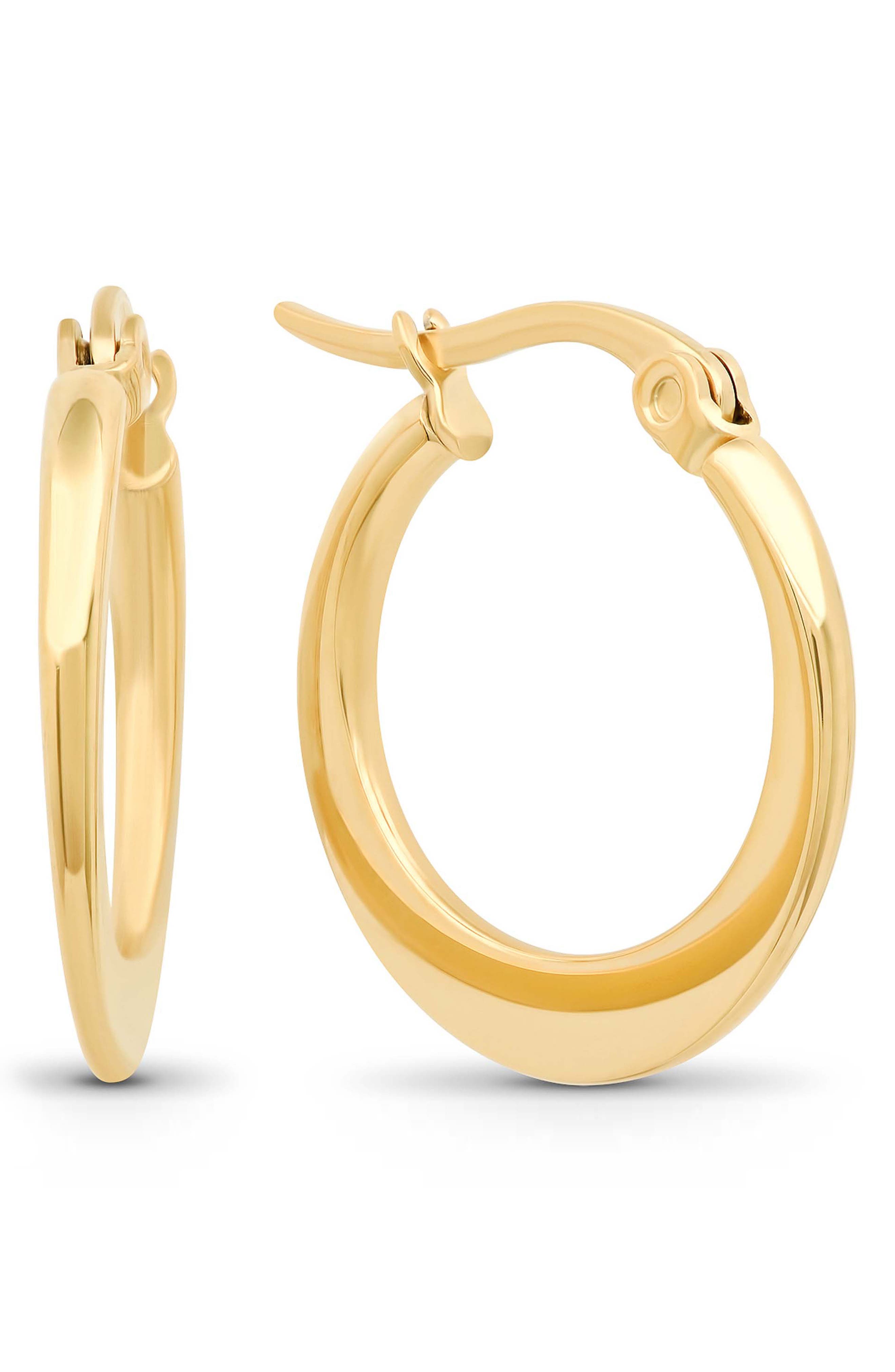 18k Gold Plated Hoop Earrings