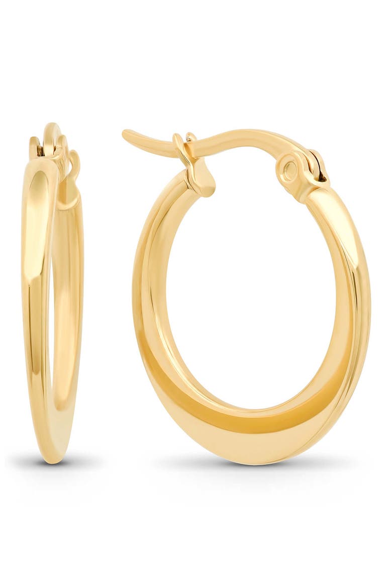 18k Gold Plated Hoop Earrings, Main, color, GOLD