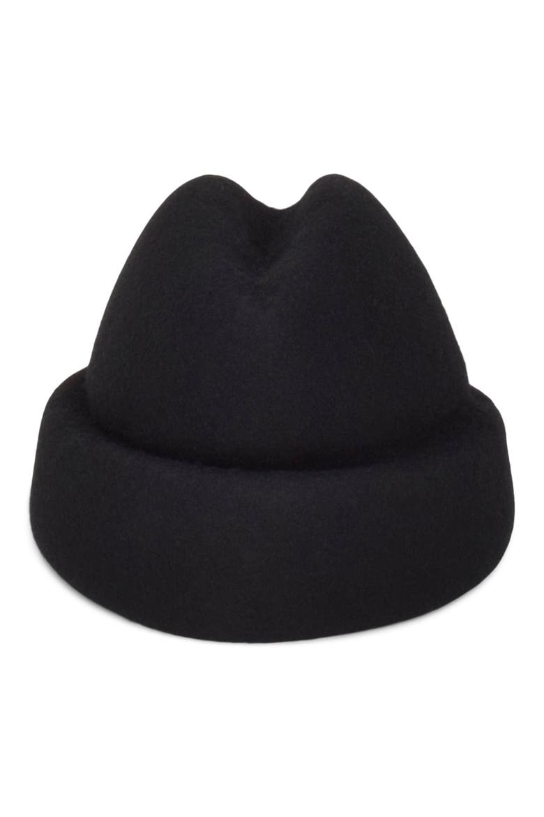 Sharina Wool Felt Hat, Alternate, color, BLACK