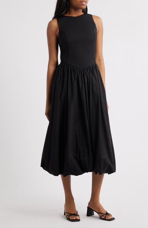 Wayf Shay Bubble Hem Cocktail Midi Dress