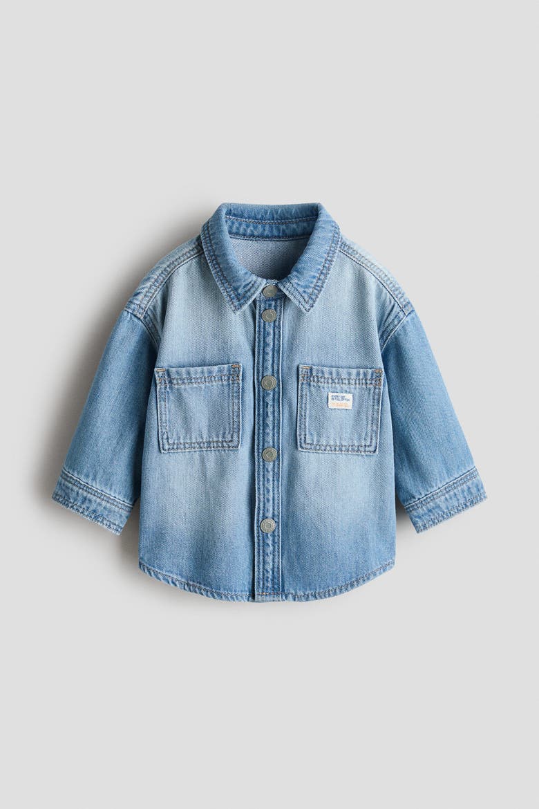 Cotton Twill Overshirt, Main, color, Denim blue
