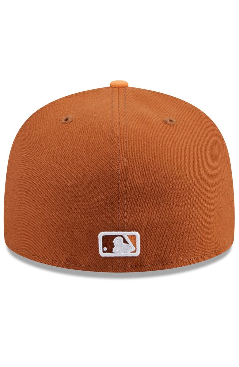 New Era Men's New Era Brown/Orange Cincinnati Reds Spring Color Basic Two-Tone 59FIFTY Fitted Hat, Alternate, color, Brown