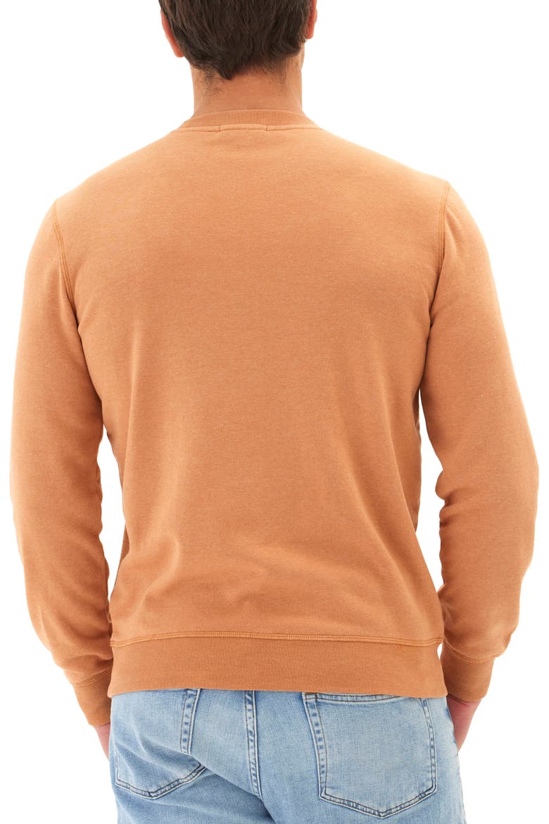 Sea & Shell Mineral Wash Crewneck Sweatshirt, Alternate, color, PAPAYA