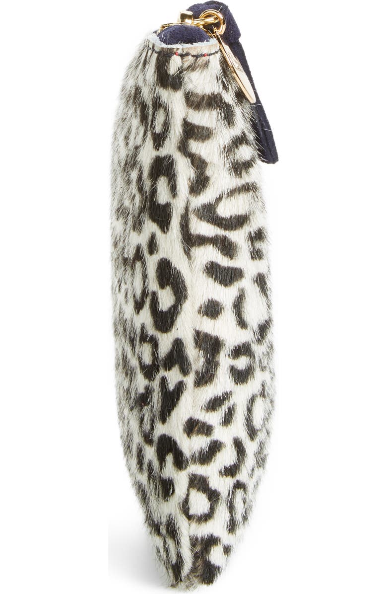 Clare V. Ocelot Print Genuine Calf Hair Wallet Clutch, Alternate, color,