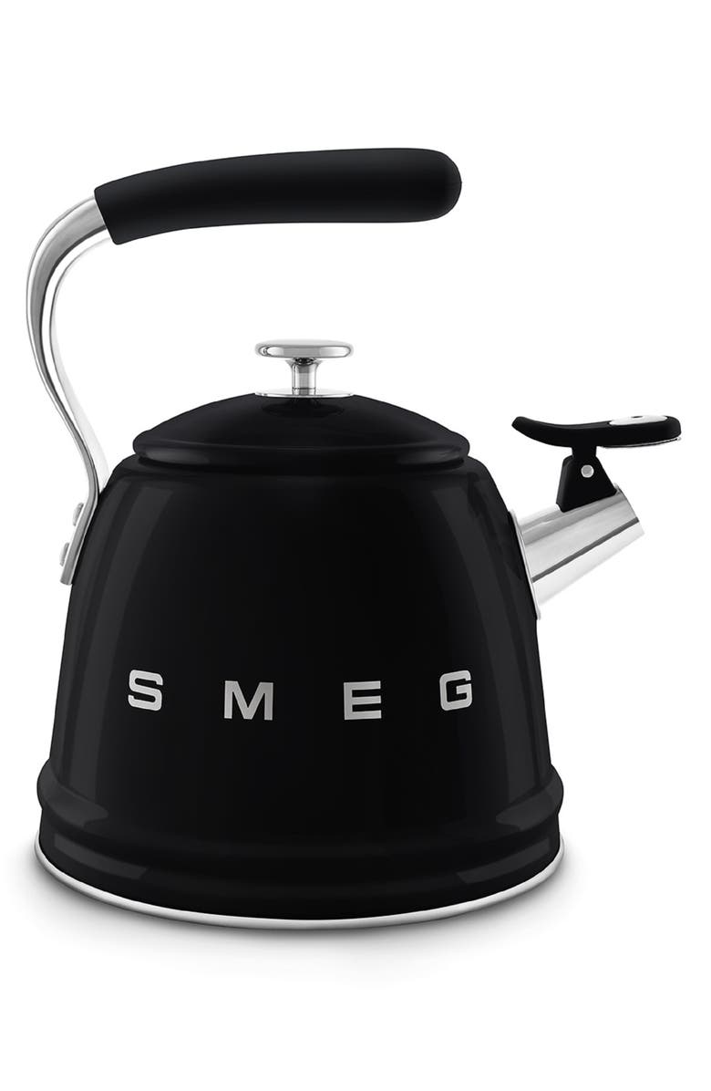 smeg Whistling Kettle, Alternate, color, Black