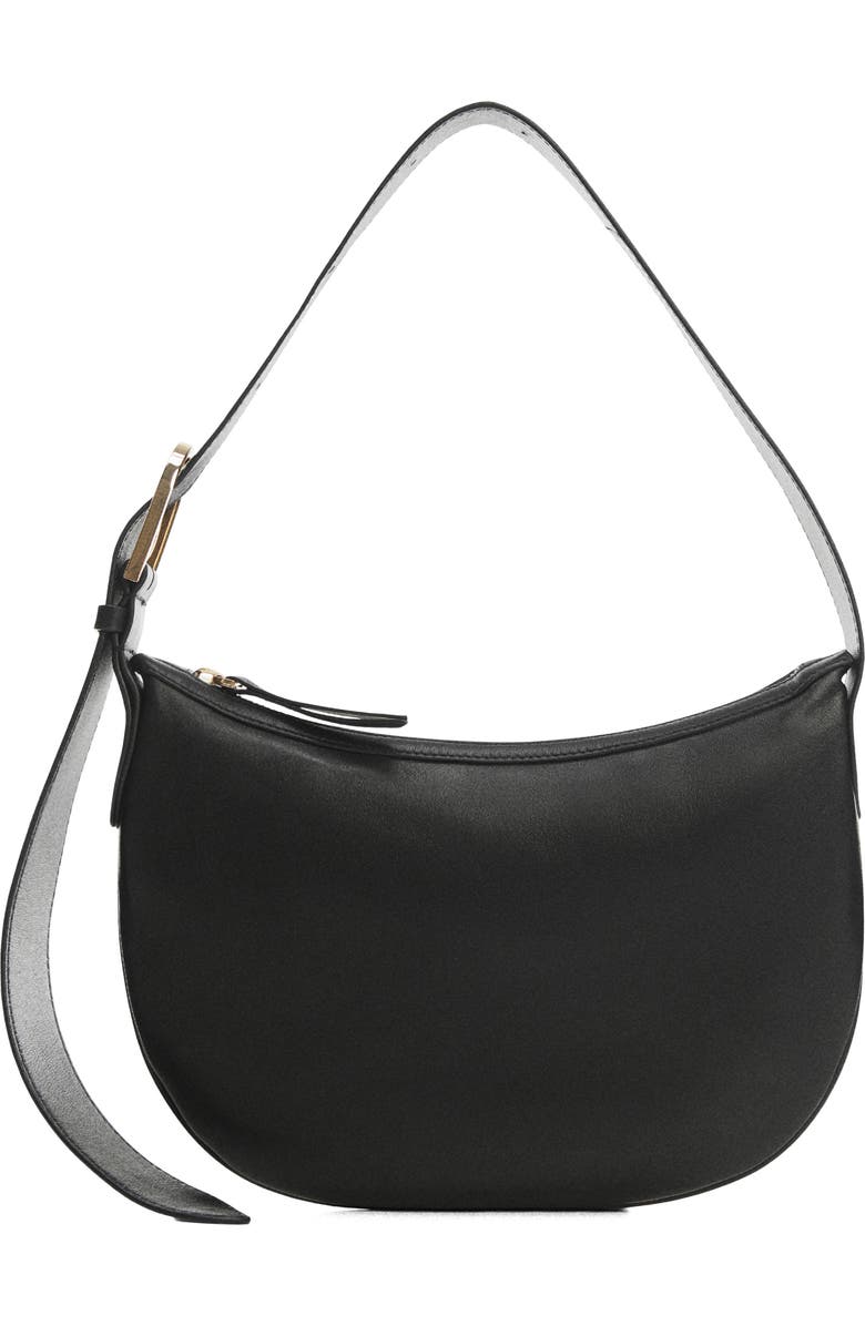 MANGO Leather Shoulder Bag, Main, color,
