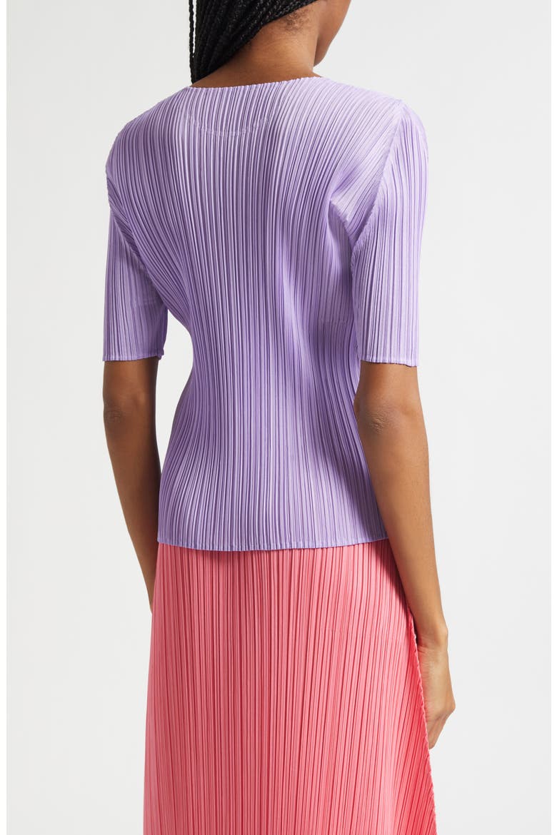 Monthly Colors April Pleated Top, Alternate, color, LIGHT PURPLE