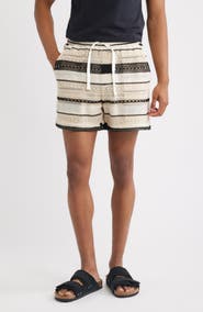 RIZORT Charley Stripe Woven Drawstring Shorts