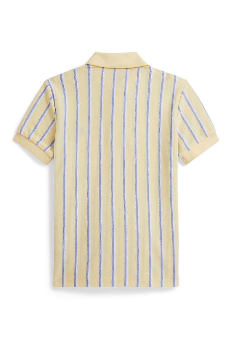Kids' Stripe Cotton Piqué Polo, Alternate, color, T-BIRD YELLOW MULTI