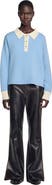 SANDRO Two-tone wool polo sweater