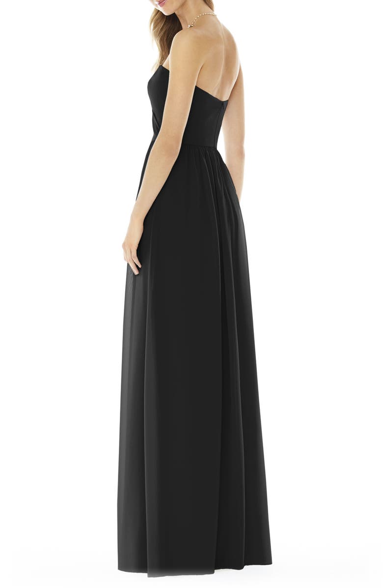 Social Bridesmaids Strapless Georgette A-Line Gown, Alternate, color,