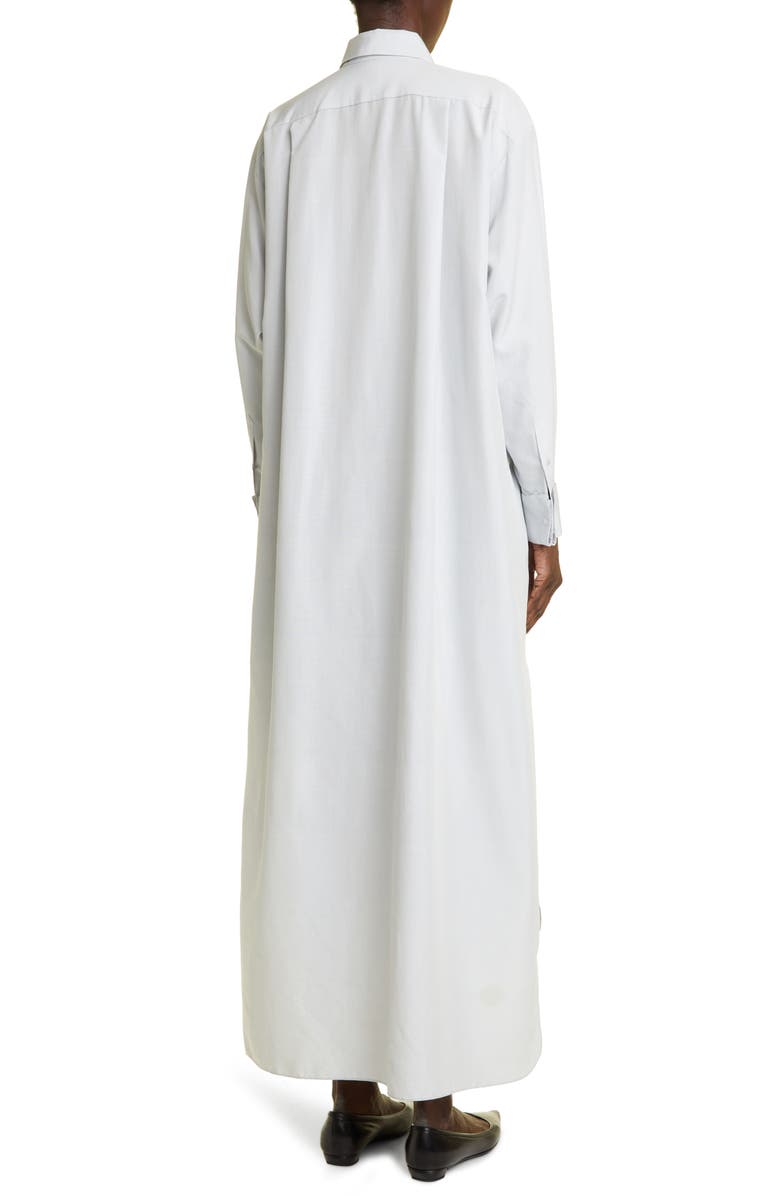 The Row Comette Oversize Long Sleeve Silk Shirtdress, Alternate, color, 