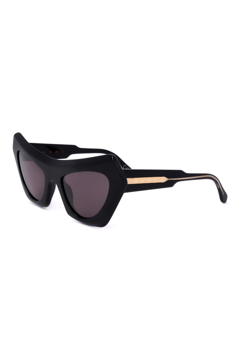 56mm Cat Eye Sunglasses, Alternate, color, BLACK / GREY