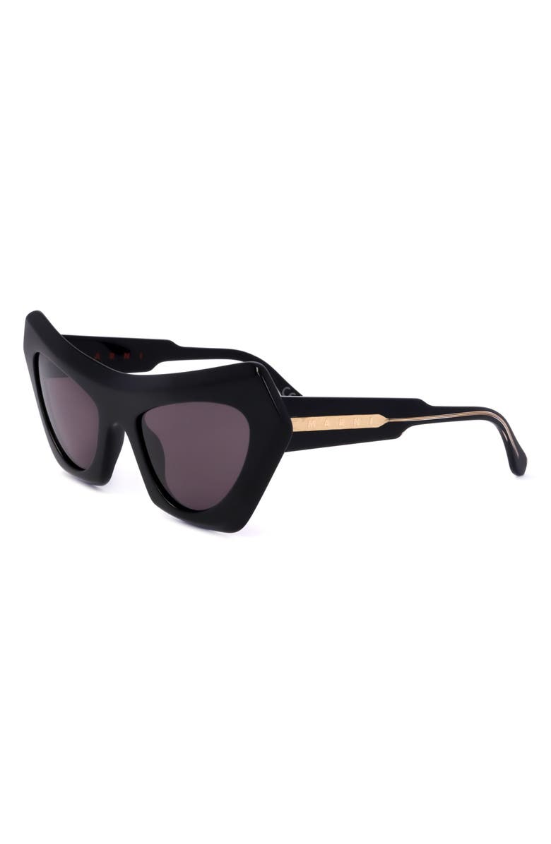 Marni 56mm Cat Eye Sunglasses, Alternate, color, Black / Grey