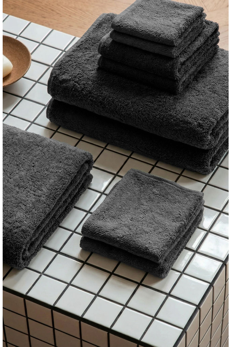 Ultraplush Australian Cotton Luxe 6-piece Towel Set, Alternate, color, Charcoal