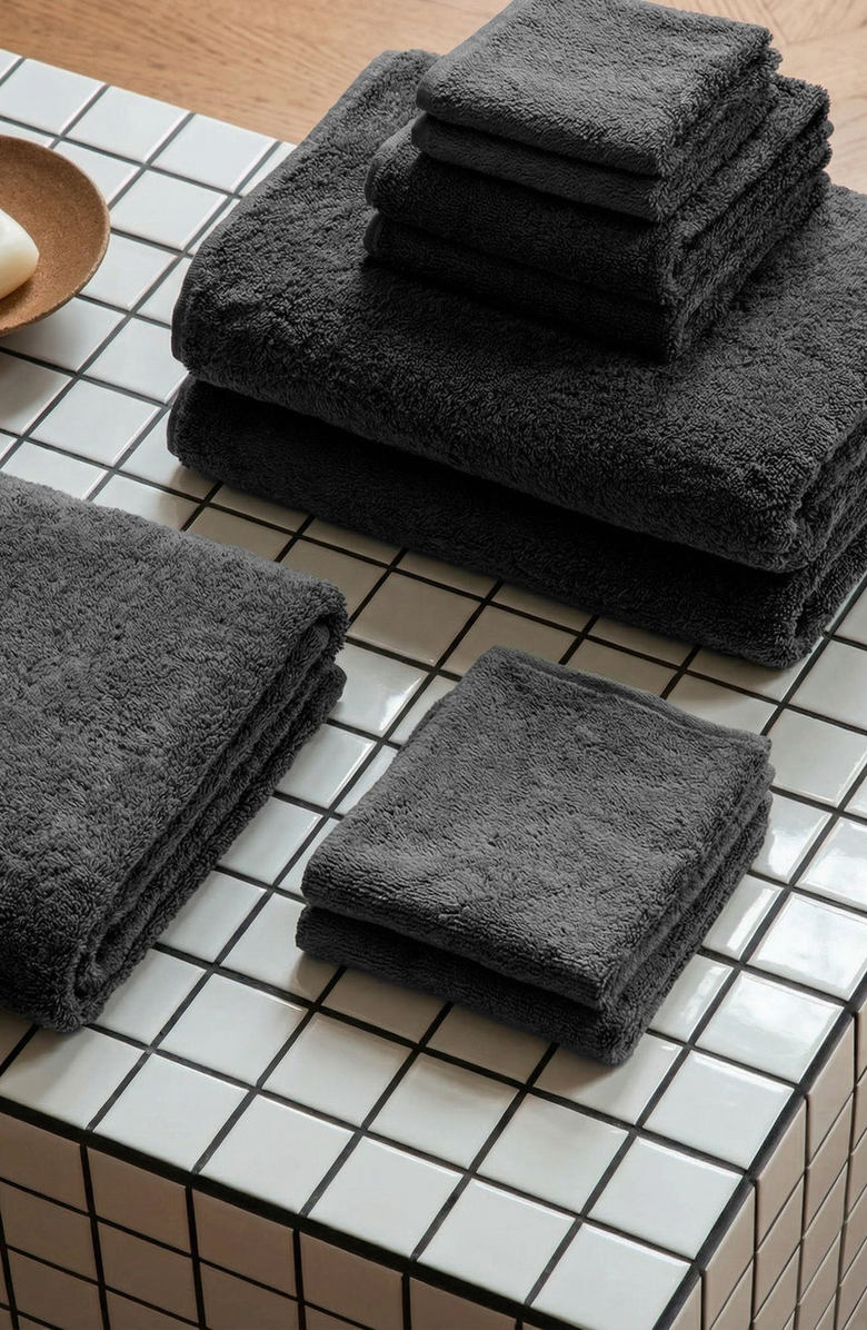 Italic Ultraplush Australian Cotton Luxe 6-piece Towel Set, Alternate, color, Charcoal